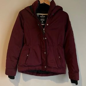 Hollister women xs down winter coat maroon
